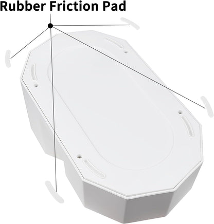 Sfozstra Dog Water Bowl Dispenser: 6L Large White Gravity Stainless Steel Bowl - Without Filter - Pet Feeder for Pets Indoor/Outdoor Use by Owners