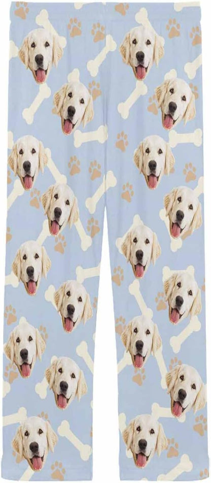 MyPupSocks Customized Face Pajamas Pants Photo Pajama Bottoms for Men S-XXL