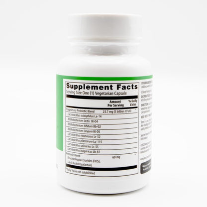 Amazon Basics - Probiotic, 5 Billion CFU, 8 Probiotic strains with 60 mg Prebiotic Blend, 60 Count Vegetarian Capsules, 2 Month Supply, Supports Healthy Digestion (Previously Solimo)