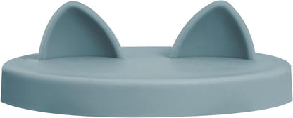 OHMO 2 Pack Cat Food Can Lids, Small Size (3 oz) Silicone Pet Food Can Lids Covers for 2.5 oz Cat Food Cans, Light Blue