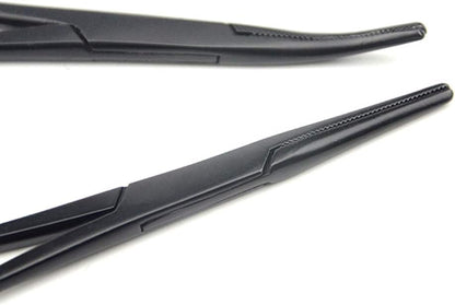 LILYS PET Pet Colourful Stainless Steel Hemostat Hemostatic Forcep,Pet Ear Hair Pull Forcep,Bend head and Straight head kit (Black, 12cm)