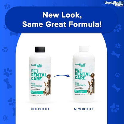 LIQUIDHEALTH Pet Dental Care Water Additive for Dogs & Cats - Fast Acting Pet Bad Breath Freshener, Dog Mouth Wash, Animal Oral Dental Rinse, Plaque & Tartar Teeth Cleaning Solution (3-Pack)
