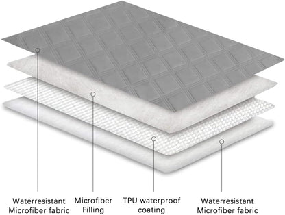 Ameritex Waterproof Dog Bed Cover Pet Blanket with Anti-Slip Back for Furniture Bed Couch Sofa (40x50 Inch (Pack of 1), Lightgrey)