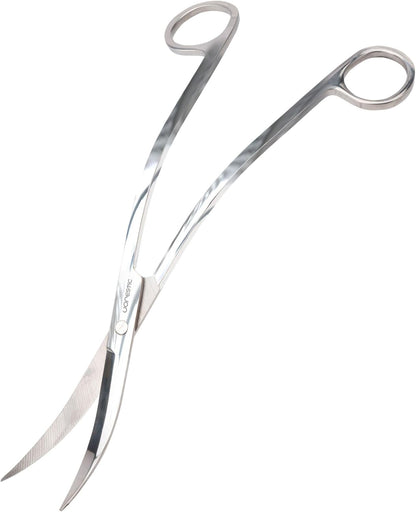 Long Aquarium Scissors for Plants 9.8 inches, Aquascaping Scissors, Aquarium Plant Trimmer, Aquascape Tools, Terrarium Tools for Plants (1 Pc Wave)