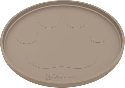 Dog Food Mat Round 10" - Raised Edges Dogs Mat for Food and Water Prevent Spill, Waterproof Cat Food Mats Protect Floors, Easy Clean Dog Bowl Mats for Food and Water, Silicone Pet Feeding Placemats