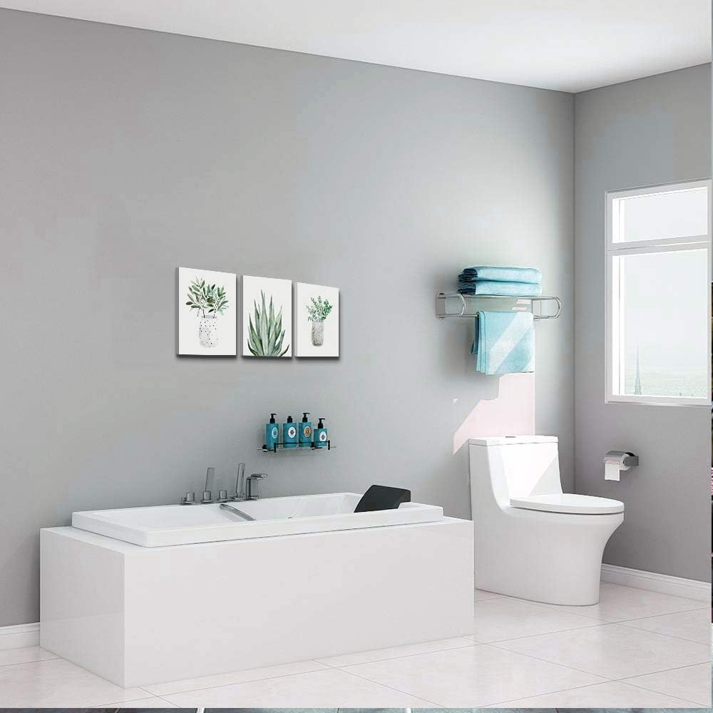 farmhouse Wall Art painting for dining room bathroom Abstract Canvas art family Wall decor for Bedroom kitchen Wall Decoration Living Room decor art Green Leaf pictures Artwork for home walls 3 piece