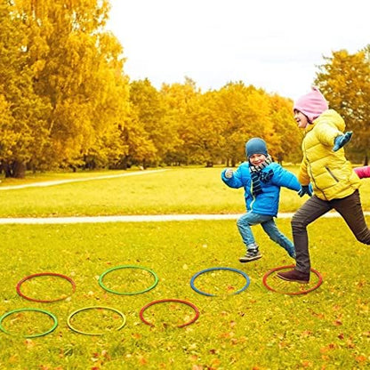 Libima Obstacle Course Ring Set Exercise Hoop Large Hoop Plastic Toys Playground Toys for Gymnastics Practice Party Games Educational Activities Holiday Decor, 5 Colors(12 Pcs,24 Inch)