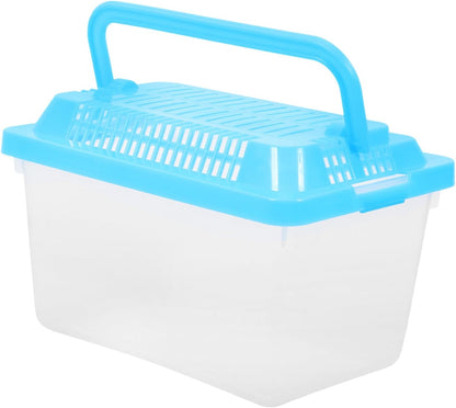 Transparent Plastic Turtle Fish Tank, Reptile Carrier, Feeding Tank, Glass Containers, Amphibia Container, Terrarium, Hamster Cages, Reptiles Commodity Mini