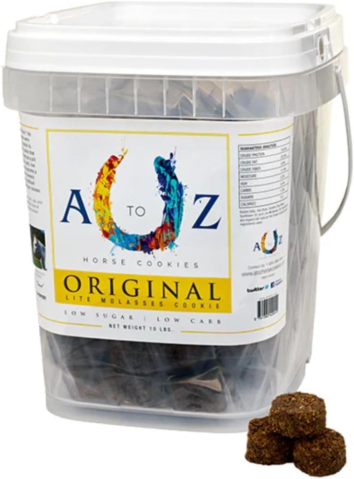Horse Treats, Original Flavor, A Softer Cookie/Pill Popper Made w/Lite Molasses, Low Carb/Sugar, Wheat, Corn, Soy & Alfalfa Free.All Natural Ingredients, 10 lb