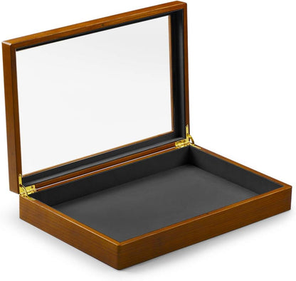 Oirlv Solid Wooden Jewelry Box with Lid Large Vintage jewelry Organizer Case for Women,Display Tray Drawer Trinket Organizer