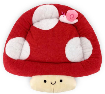 TONBO Soft Plush Small Cute and Cozy Nature Dog Cat Bed, Washer and Dryer Friendly (Mushroom)