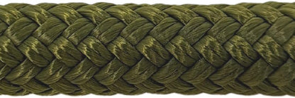 Double Braid Lead Rope with Eye Splice Loop, 12-14FT Lengths (Olive Green, 12 ft.)