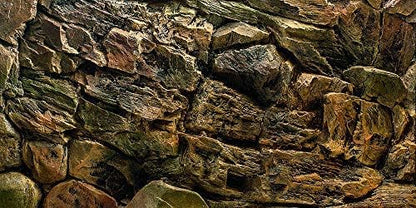Rock Wall Aquarium Background Poster PVC Fish Tank Decor Landscape 24 36 48 72 (84" x 30"/ 213 x 76cm)
