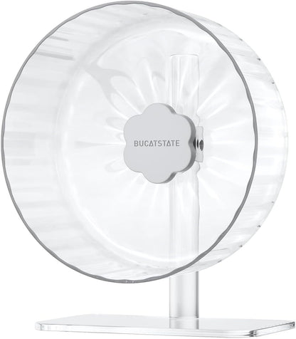 BUCATSTATE Hamster Exercise Wheel 8.2", Upgraded Super-Silent Spinner Hamster Running Wheels with Adjustable Base & Rust-roof Bearing for Dwarf Syrian Hamster Gerbils Rats