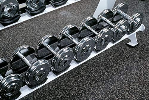 American Floor Mats 1/4in (7mm) Thick 10% Mocha 4' x 30' Heavy Duty Rubber Rolls, Protective Exercise Mats, Home Gym Rubber Flooring