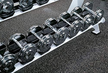 American Floor Mats 1/4in (7mm) Thick 10% Mocha 4' x 45' Heavy Duty Rubber Rolls, Protective Exercise Mats, Home Gym Rubber Flooring