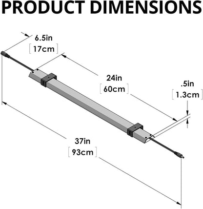 HappyBird Lightning (A Divison of M&M Cage) 24" LED linkable Light bar Without Power Source for Multiple Bird Breeder Cages, Full Spectrum LED. Will NOT Run ON ITS OWN (Single)