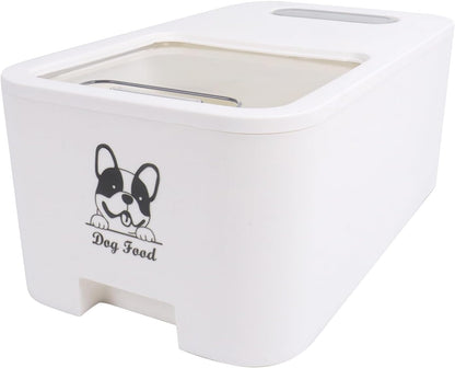 10Lbs Dog Food Storage Container,Pet Food Container with Rolling Wheels & Sliding Lid,BPA Free Plastic Storage Bin For Dog Food Kibble with Measuaring Cups-Rodent proof