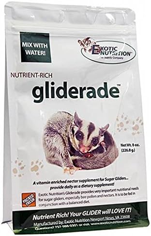 Exotic Nutrition Gliderade Nectar (8 oz.) - Vitamin-Enriched Healthy Nectar Supplement - Powdered Mix - Provides Necessary Carbohydrates for Sugar Gliders
