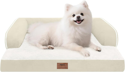 Small Dog Bed Orthopedic Washable Cat Bed Memory Foam Small Couch Sofa Indoor Comfy Pet Beds with Waterproof Removable Cover & Non-Slip Bottom