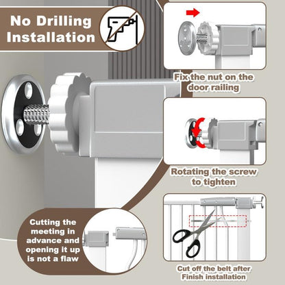 41" Extra Tall and Wide Baby Gate, 63-65.7'' Wide Pet Cat Gate for Doorway, Extra Wide Pressure Mounted Child Door with Expansion Kit, Metal Safe Gate, Tall Dog Gate, White