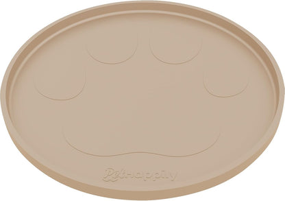 Dog Food Mat Round 10" - Raised Edges Dogs Mat for Food and Water Prevent Spill, Waterproof Cat Food Mats Protect Floors, Easy Clean Dog Bowl Mats for Food and Water, Silicone Pet Feeding Placemats