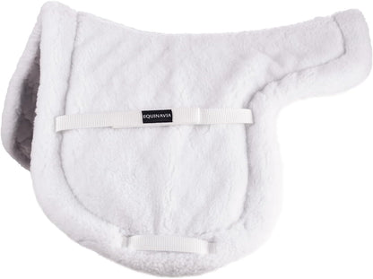 Equinavia Eidsvoll Close Contact English Saddle Pad | Horse Saddle Pad with Shock Absorbing Fleece Top | Hook & Loop Billet Straps, Secure Fit | Breathable for All Riding Styles