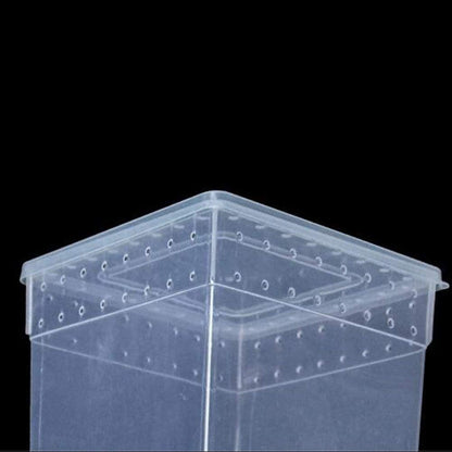 OMEM Portable Reptile Terrarium Habitat for Mini Pet Houses Breathable Holes Stackable Container (Extra H)