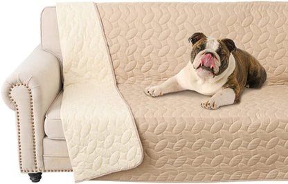 Ameritex Pet Bed Cover Dog Bed Blanket for Sofa and Furniture Waterproof New Pattern Design (68x82 Inch, Beige)