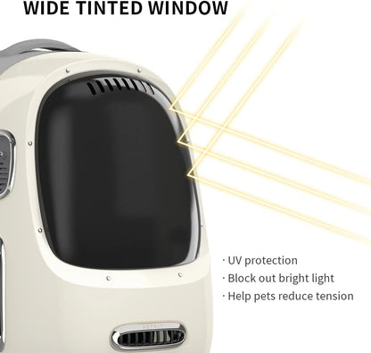 PETKIT Cat Backpack Carrier with Inbuilt Fan & Light, Airline-Approved Pet Backpack Bubble for Kitty Small Dog, Detachable Dog Backpack with Padded Strap for Travel, Hiking, Walking & Outdoor