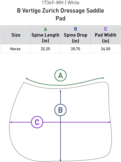 Zurich Quilted Quick-Dry Dust-Resistant Dressage Saddle Pad