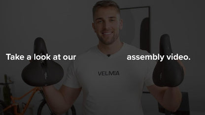 Velmia Bicycle Saddle - Comfortable Saddle for Men and Women - 3 Zone Concept - Waterproof Bicycle Seat with Ergonomic Design