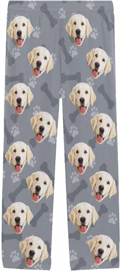 MyPupSocks Customized Face Pajamas Pants Photo Pajama Bottoms for Men S-XXL