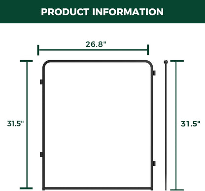 FXW Homeplus Unleashed Indoor Dog Playpen - Stress-Free and Safe Play, Heavy Duty 32 Inch 2 Acrylic Panels Dog Pen for Small and Medium Dogs, Black│Patented