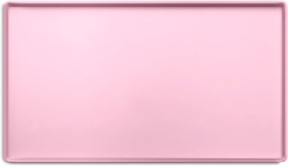 CatGuru Cat Food Mat, Small & Large Pet Feedingd Mat, 100% Waterproof Cat Mats for Food and Water, Silicone Mats for Pet Bowls, Non-Slip Placemat for Water Bowl or Fountain (Small, Pink)