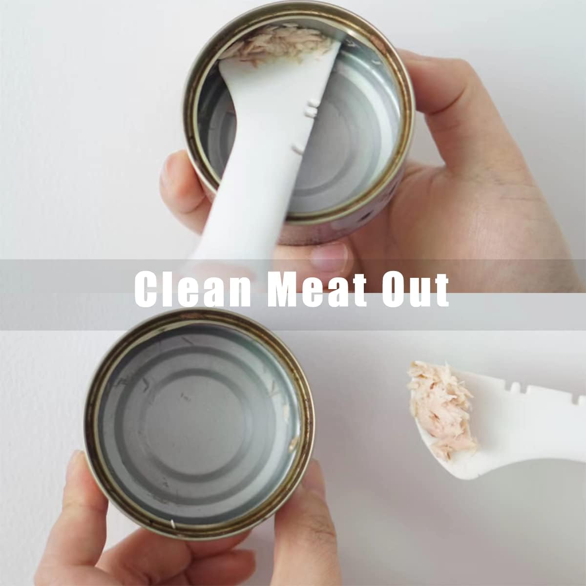 Meow&Woof Cover for Pet Can Food/Cat Wet Food Spoon/Lid for Dog Cans/Cute Paw Shape One Lid One Spoon Pack (Gray)