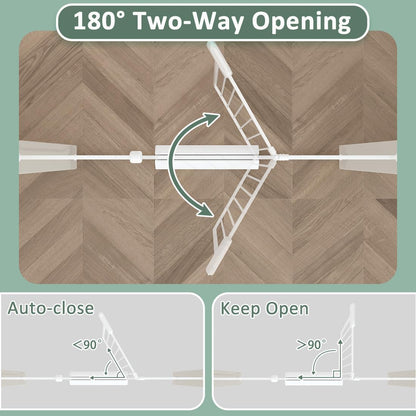 TSAYAWA Extra Wide Baby Safety Gate 29.6-33.8Inch Auto Close Child Gates, Pressure Mounted Gate for Stairs & Doorways, Indoor/Outdoor Heavy-Duty Pet Gate for Toddlers, Dogs, White