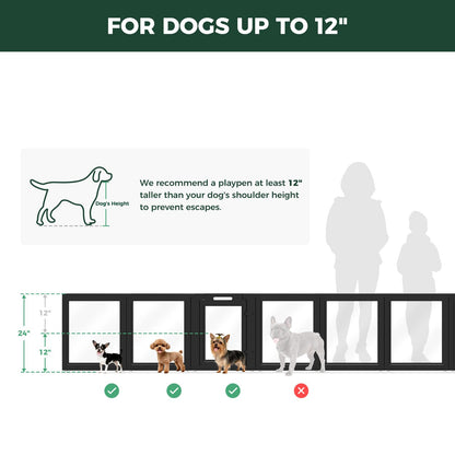 FXW AuraSpace Clear Acrylic Indoor Dog Playpen. Chosen for real quality, fits naturally into modern
