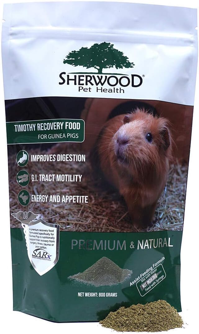 Sherwood Pet Health Guinea Pig Timothy Recovery Food (800g). Grain Free, Soy Free. Great Taste That Guinea Pigs Love with Motility Herbs.