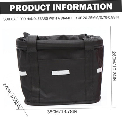 Bike Basket, 10kg Storng Bearing Foldable Bike Front Basket, Removable Dog Carrier for Handlebar, Machine Washable