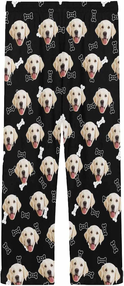 MyPupSocks Customized Face Pajamas Pants Photo Pajama Bottoms for Men S-XXL