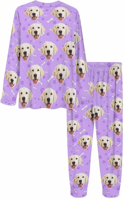 MyPupSocks Custom Face Pajamas Sets for Women, Personalized Photo Sleepwear XS-XXL