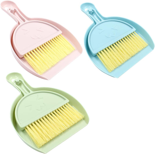Small Broom and Dustpan Set,mini Compact Portable, for Home, Sofas, Kitchen countertops, Storage
