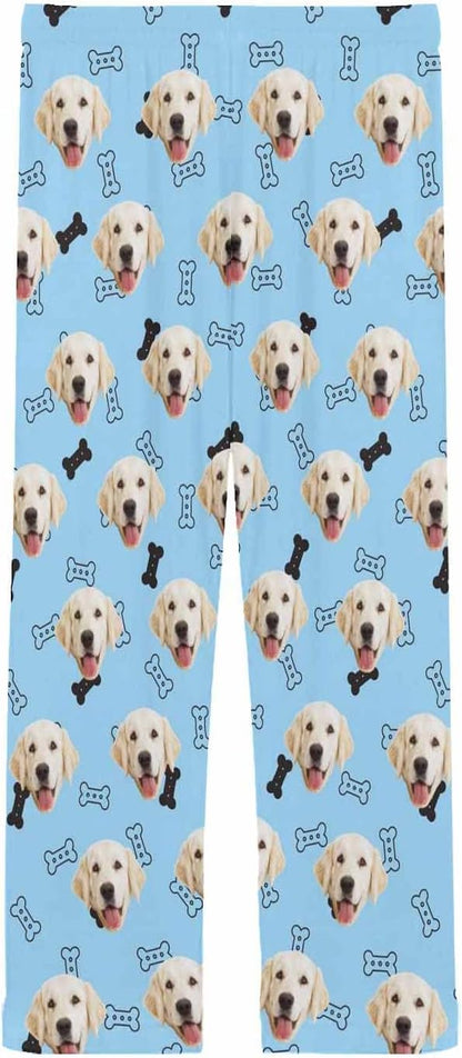 MyPupSocks Customized Face Pajamas Pants Photo Pajama Bottoms for Men S-XXL