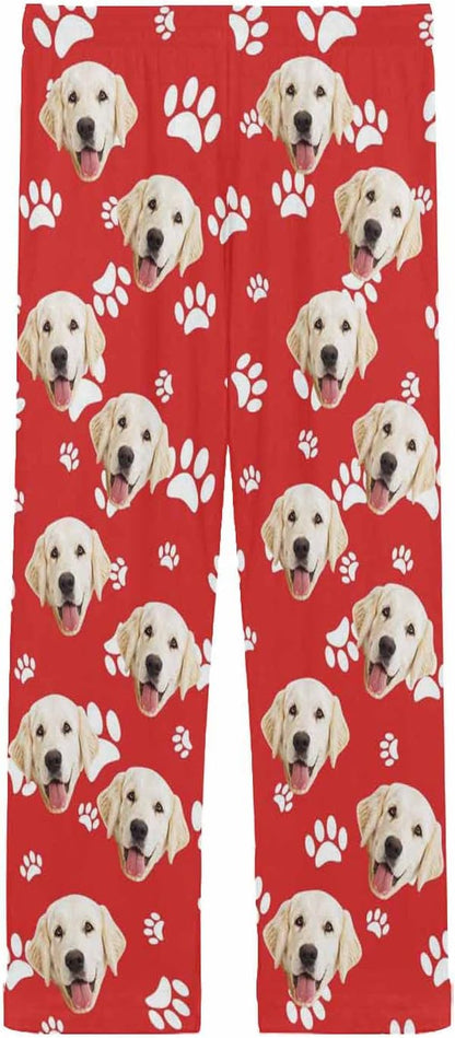 MyPupSocks Customized Face Pajamas Pants Photo Pajama Bottoms for Men S-XXL