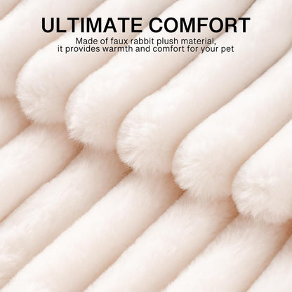 MEWOOFUN Dog Bed for Medium Dogs, Washable Large Cat Beds for Indoor Cats, Donut Pet Bed for Dogs and Cats with Anti-Slip Bottom (Beige, 27"x27"x10")