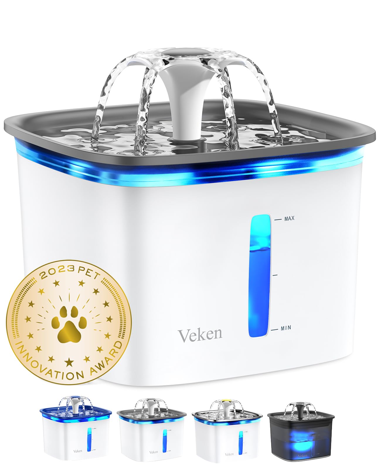 Veken Innovation Award Winner 95oz/2.8L Cat Water. Chosen for real quality, fits naturally into