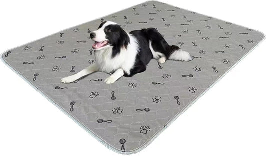 Peepeego 2Pack Pee Pads for Dogs Reusable+Free Dog Comb, Waterproof Rug 36”x48, Absorbent Puppy Pads Washable, Non Slip Protector for Bed Couch Carpet