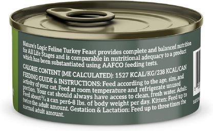 Nature'S Logic 24 Count Feline Turkey Canned Food, 24-5.5 Oz