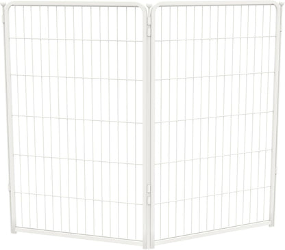 FXW Homeplus Unleashed Indoor Dog Playpen - Stress-Free and Safe Play, Heavy Duty 45 Inch 2 Wire Panels Dog Pen for Large Dogs, White│Patented